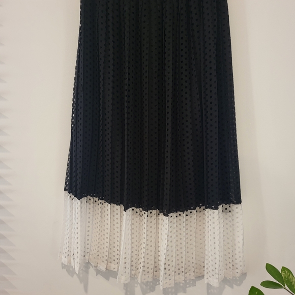 Sandro Black and White Layered Maxi Skirt - Picture 7 of 7